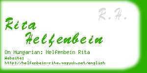 rita helfenbein business card